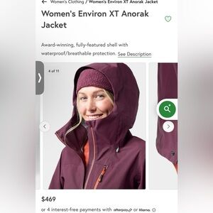 NWT Stio Environ XT Anorak Jacket - Huckleberry Jam Size S